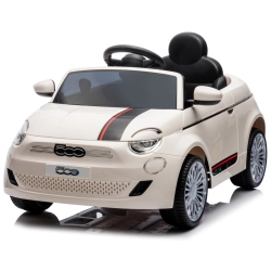 Auto na akumulator Jeździk FIAT 500 Elektro perłowy, kość słoniowa Sun Baby J04.011.0.2